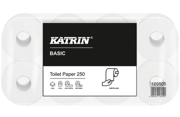 16 Rollen Toilettenpapier Katrin Basic, 2-lagig000106621